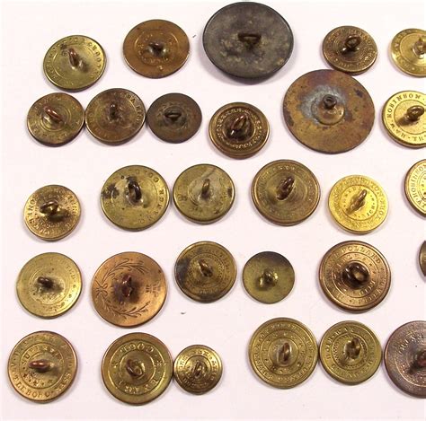 Vintage Gilt Buttons Antique 1800s Metal Buttons Brass Treble Etsy