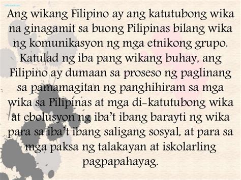 Bakit Naging Wikang Filipino Ang Wikang Pambansa Ng Pilipinas Wikabansa
