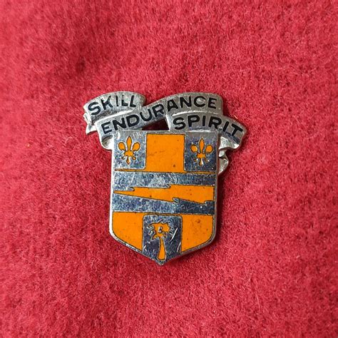 Vintage Us Army 34th Signal Battalion Unit Crest Pin 02cr28 Etsy