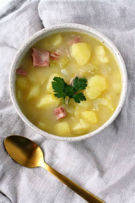Creamy Dairy Free Potato Soup With Ham Recipe Dairy Free Potato