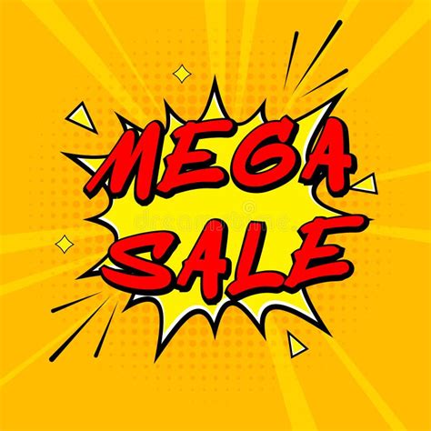Sale Banner Template Design Mega Sale Special Offer Vector Stock