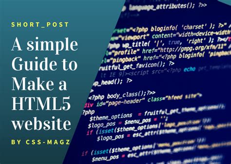 How To Make A Simple Html5 Website Css Magz