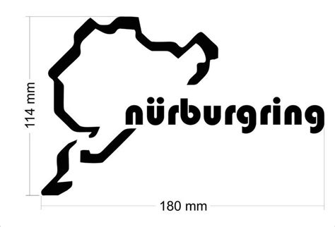 Nurburgring Sticker Vinyl Decal Many Colour 18cm X 11cm 7 X 45 Inch