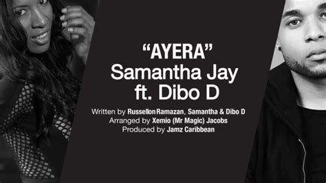 Ayera Samantha Jay Ft Dibo D Lyrics Video Youtube