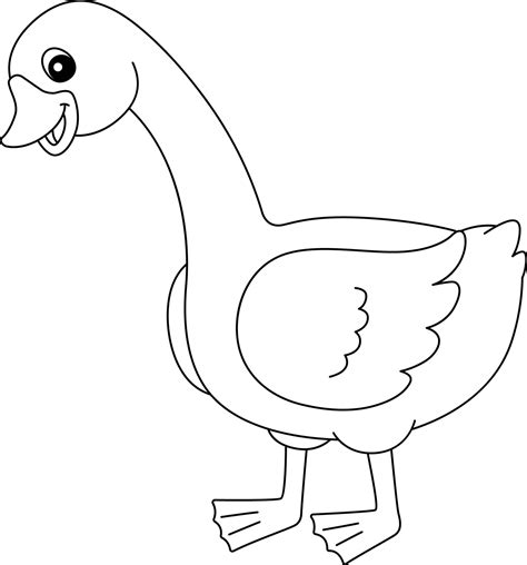 goose coloring page vector art icons and graphics for free download