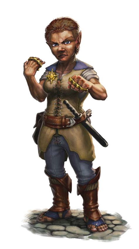 female halfling brawler pathfinder pfrpg dnd dandd d20 fantasy dungeons and dragons characters