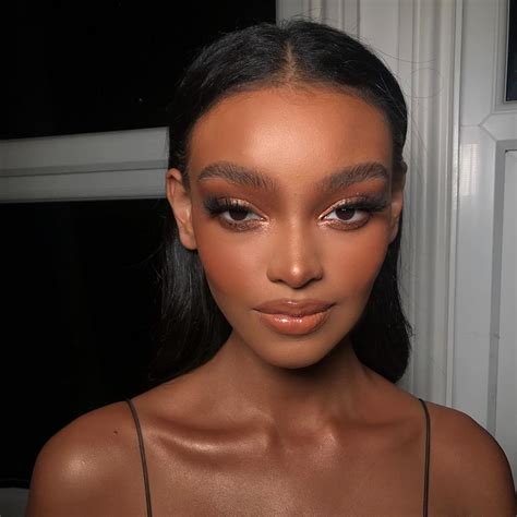 Bronze Makeup Look Dewy Makeup Look Makeup For Black Skin Black Girl