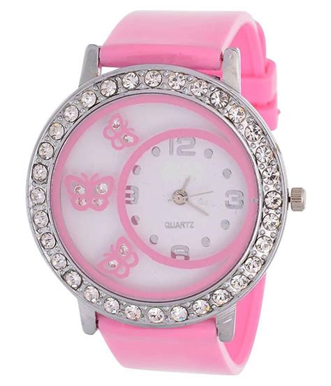 New Latest Pink Color Analog Watch For Girls Price in India: Buy New Latest Pink Color Analog 