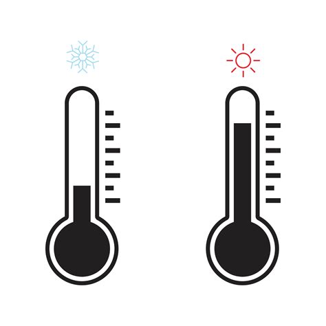 Thermometer Temperature Hot Or Cold Icon Vector For Web Presentation
