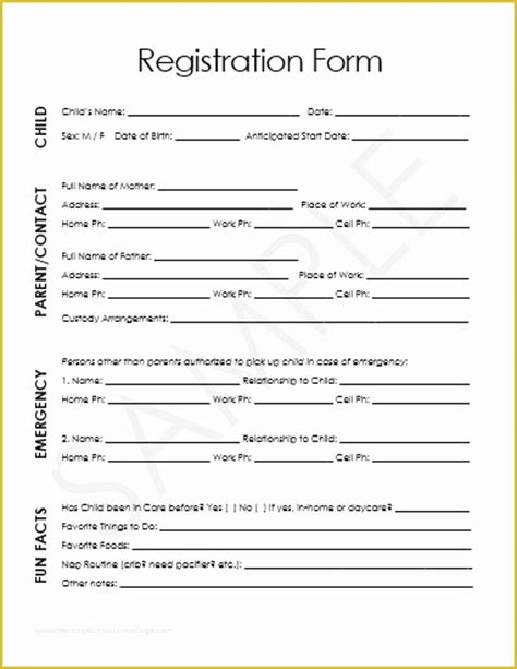 Product Registration Form Free Template Printable Templates