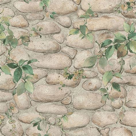 As Creation Pebble Stone Pattern Ivy Vine Textured Wallpaper