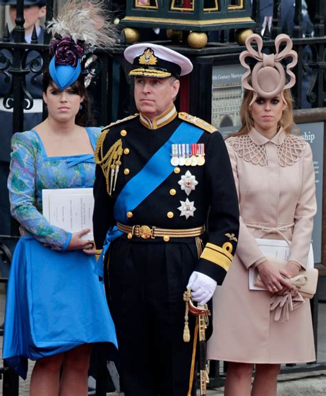 Prince Andrew His Daughters And Their Hats Arrive At Royal Wedding