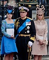 Prince Andrew, his daughters and their hats arrive at royal wedding ...