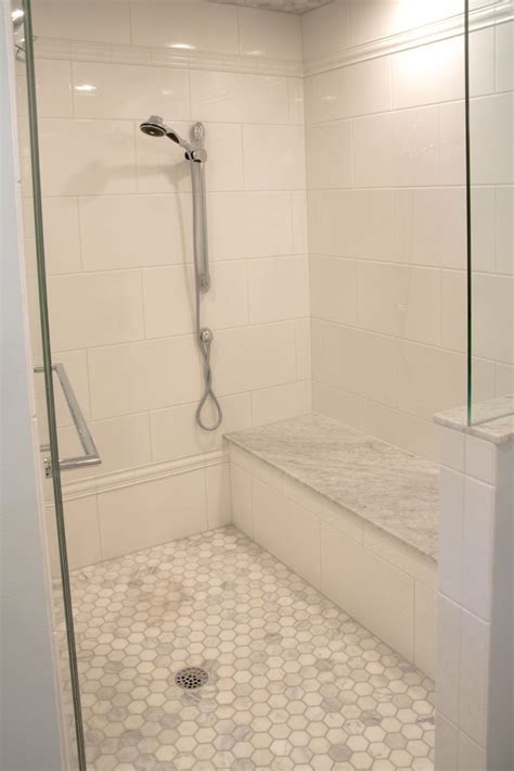 The Elegance Of A Marble Floor Subway Tile Shower Edrums