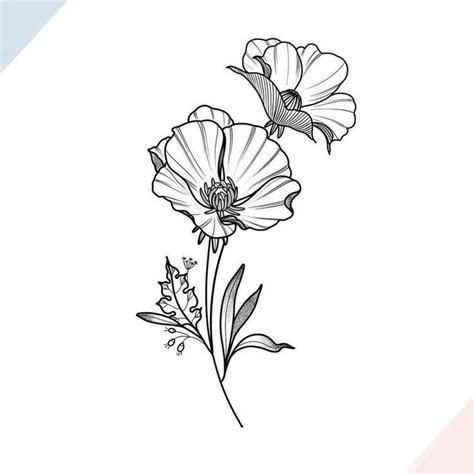 Poppies In 2020 Flower Drawing Poppies Tattoo Flower Tattoo Designs