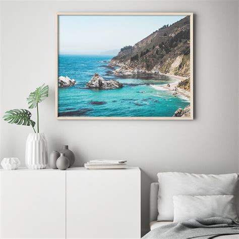 Sea Coast Poster Coastal Wall Art Beach Printable Art Etsy