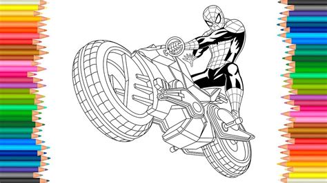 Https://tommynaija.com/coloring Page/spiderman Motorcycle Coloring Pages
