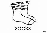 Socks Coloring Template Clothing Templates sketch template