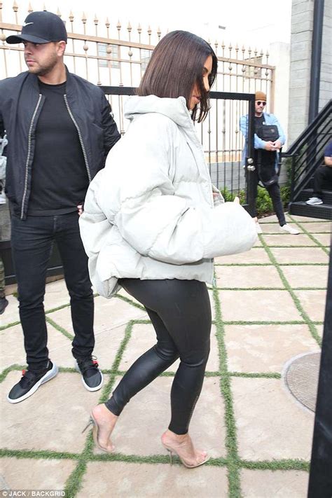 kim kardashian reveals her figure in skintight outfit in la daily mail online