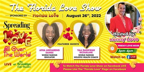 Florida Love Show August 19th 2022 The Brooklyn Cafe Tv Boca Raton