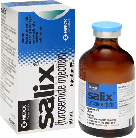 Salix Furosemide Injectable For Dogs Cats And Horses 50 Mgml 50 Ml