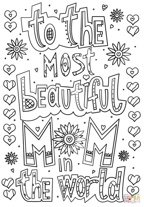 Also, it is considered as one of the best activities for play schools to well, you are on the right place. To the Most Beautiful Mom in the World Doodle coloring ...