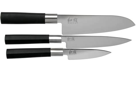 Kai Wasabi Black Three Piece Knife Set Advantageously Shopping At