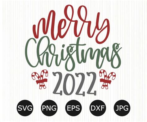 Merry Christmas 2022 Svg Christmas 2022 Ornament Png Merry Etsy