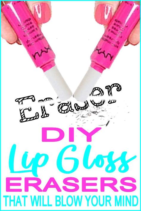 Diy Lip Gloss Erasers How To Make School Supplies Craft Eraser
