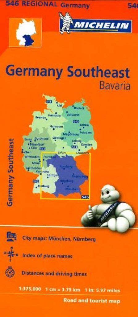 Germany Southeast 546 By Michelin Maps And Guides Germany Map
