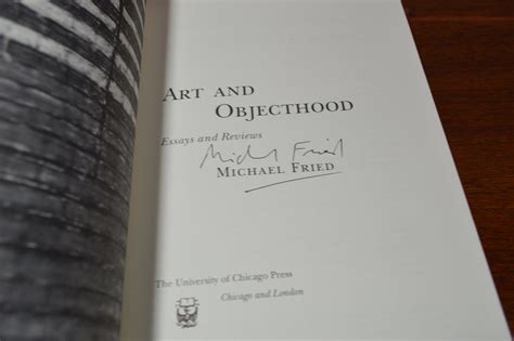 Art And Objecthood By Michael Fried 1st Ed Author Signed Etsy