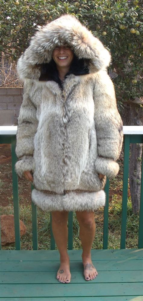 Real Wolf Parka Anorak Jacket Coat Made In Usa By Alaska Fur Gallery Unique With Images Fur