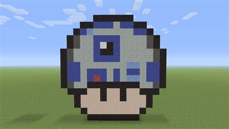 Minecraft Pixel Art R2 D2 Mushroom Youtube
