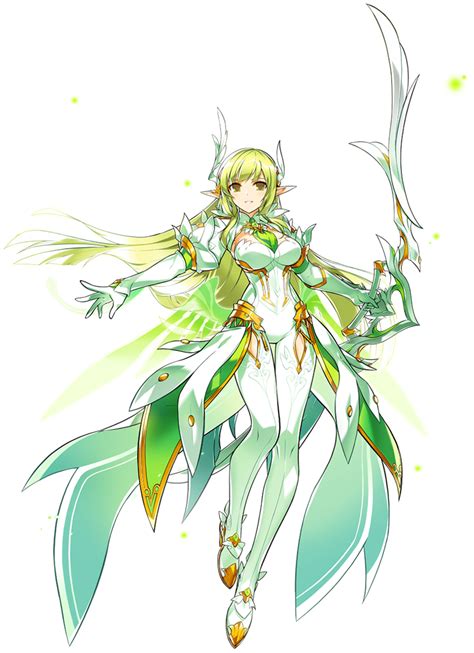 1girl artist request bodysuit bow weapon daybreaker elsword elbow gloves elsword full body