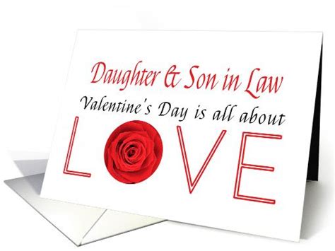 Daughter And Son In Law Valentine S Day Is All About Love Card
