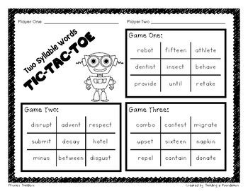 When given a word students will: Phonics Builders: Nonsense Words, Detached Syllables ...