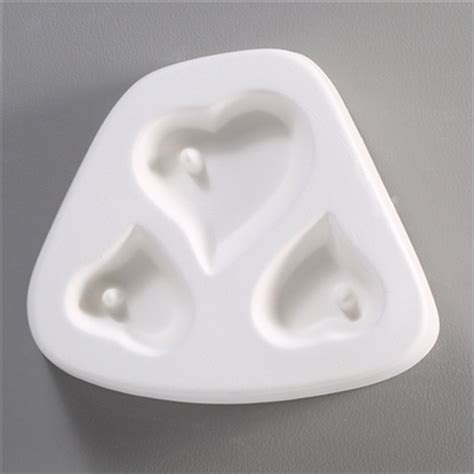 Lf73 Holey Heart Trio Jewelry Casting Mold For Glass Fusing The