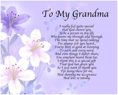 Personalised To My Grandma Poem Mothers Day Birthday Christmas Gift