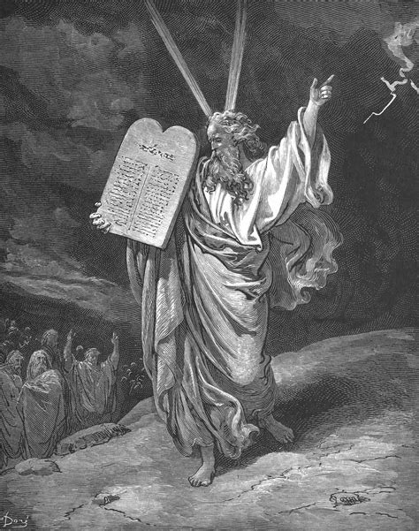 Moses Comes Down From Mount Sinai Ex 19 25 20 1 17 Gustave Dore