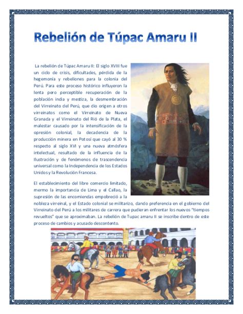 Doc Rebelión De Túpac Amaru Ii Carmela Quinto R