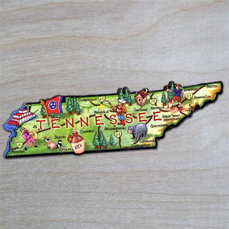 Tennessee Artwood State Magnet Classic Magnets Collectible Souvenirs