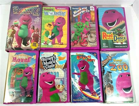 Barney Vhs Lot Movies All Hard Clamshell Case Barney Friends Vhs Tape Lot X Ebay