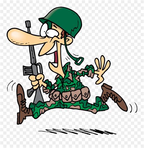 Funny Soldier Cartoon Clipart 5337121 Pinclipart