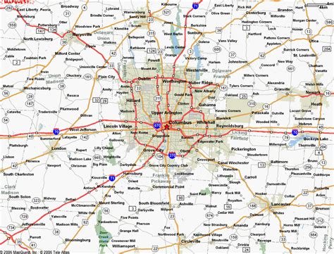 Map Of Columbus Ohio Travelsmaps Com Maps Of Ohio
