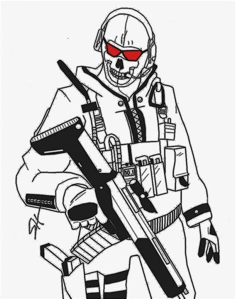 Call Of Duty Ghosts Coloring Pages At Free Printable