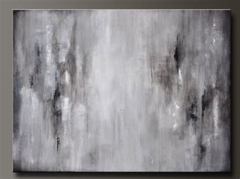 Graphite Gray 40 X 30 Abstract Acrylic Painting Huge Contemporary