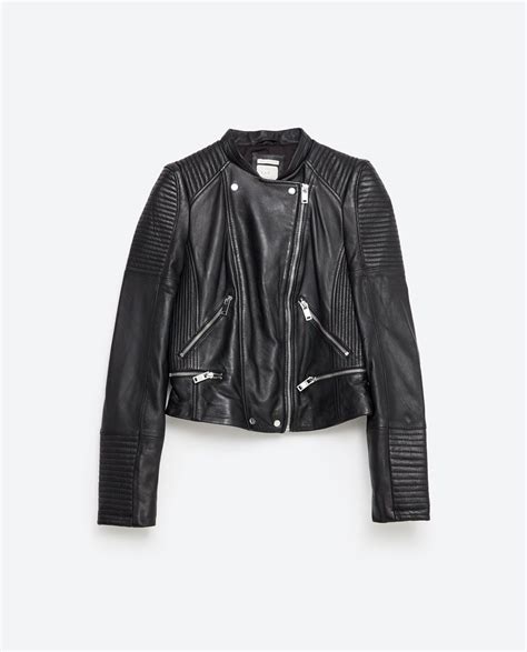 LEATHER BIKER JACKET - Real Leather-LEATHER-WOMAN | Leather jackets women, Zara leather jacket ...