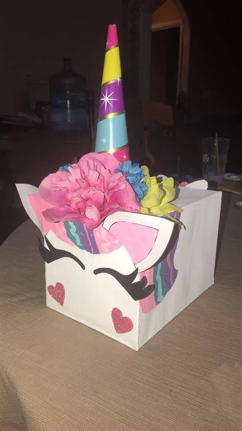 Unicorn Valentine box | Unicorn valentine, Valentine box, Valentine