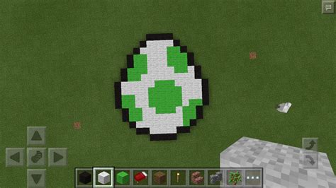 Created A Yoshis Egg From Super Mario World In Minecraft Ignore The