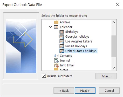 How To Export Outlook Calendar In Pst Format